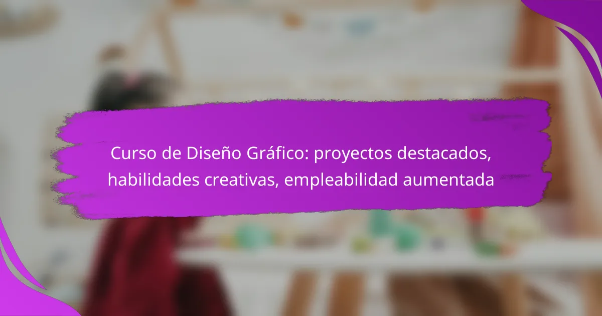 Curso de Diseño Gráfico: proyectos destacados, habilidades creativas, empleabilidad aumentada